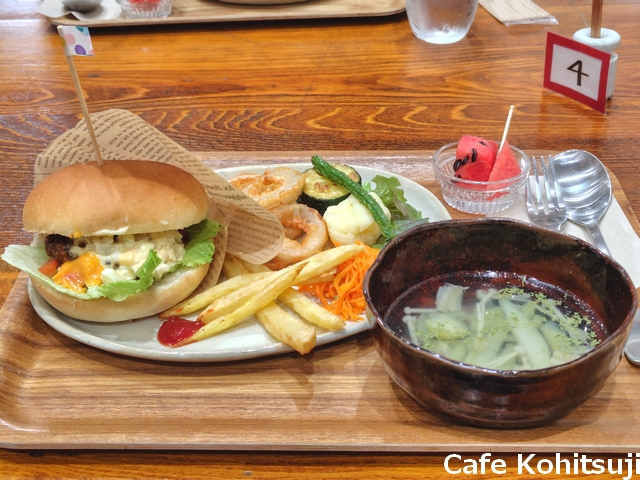 カフェこひつじ_ハンバーガーセット
