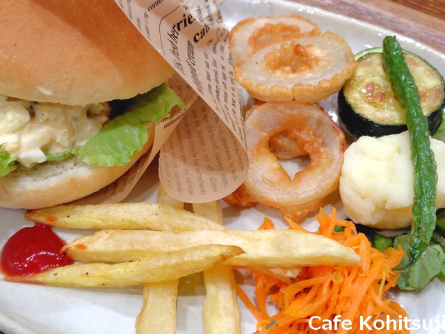 カフェこひつじ_ハンバーガーセット